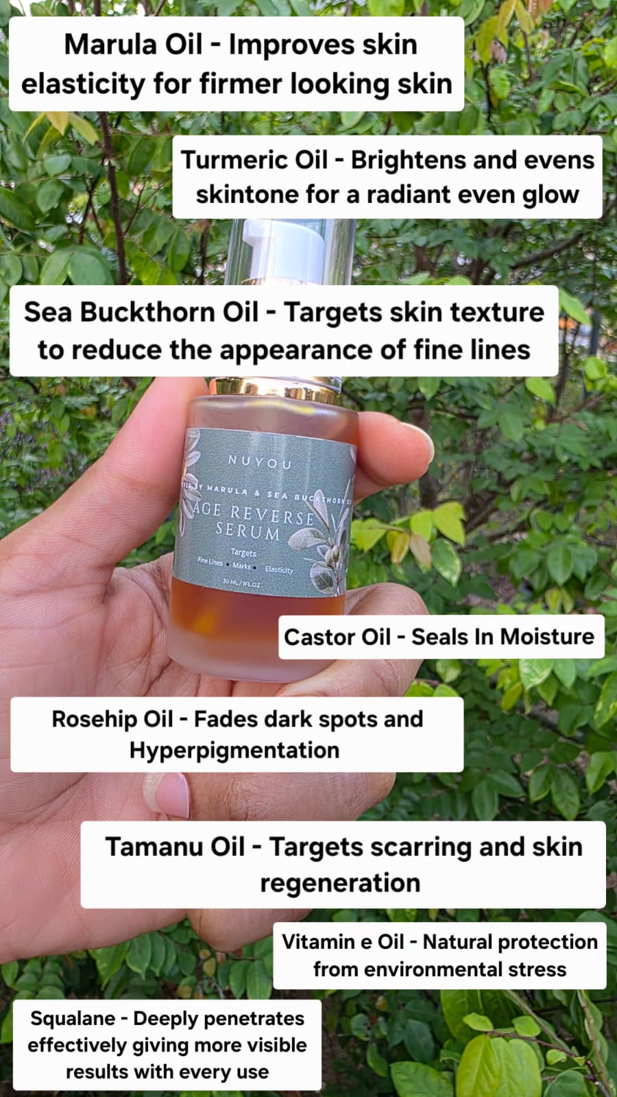 NuYou Age Reverse Serum Powered By Marula & Sea Buckthorn Oil